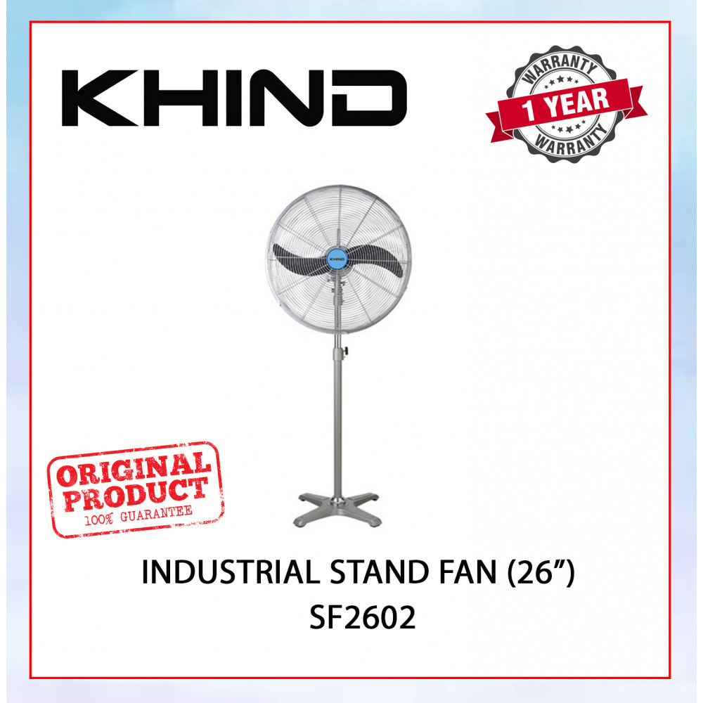 KHIND INDUSTRIAL STAND FAN (26") GREY SF2602 #KIPAS BERDIRI#立式风扇
