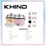 KHIND 9 SERIES ELECTRIC RICE COOKER (0.6L) CREAM MAGNOLIA/LIGHT PINK RC906T(RANDOM CHOOSE COLOR) #PEMASAK NASI#饭锅