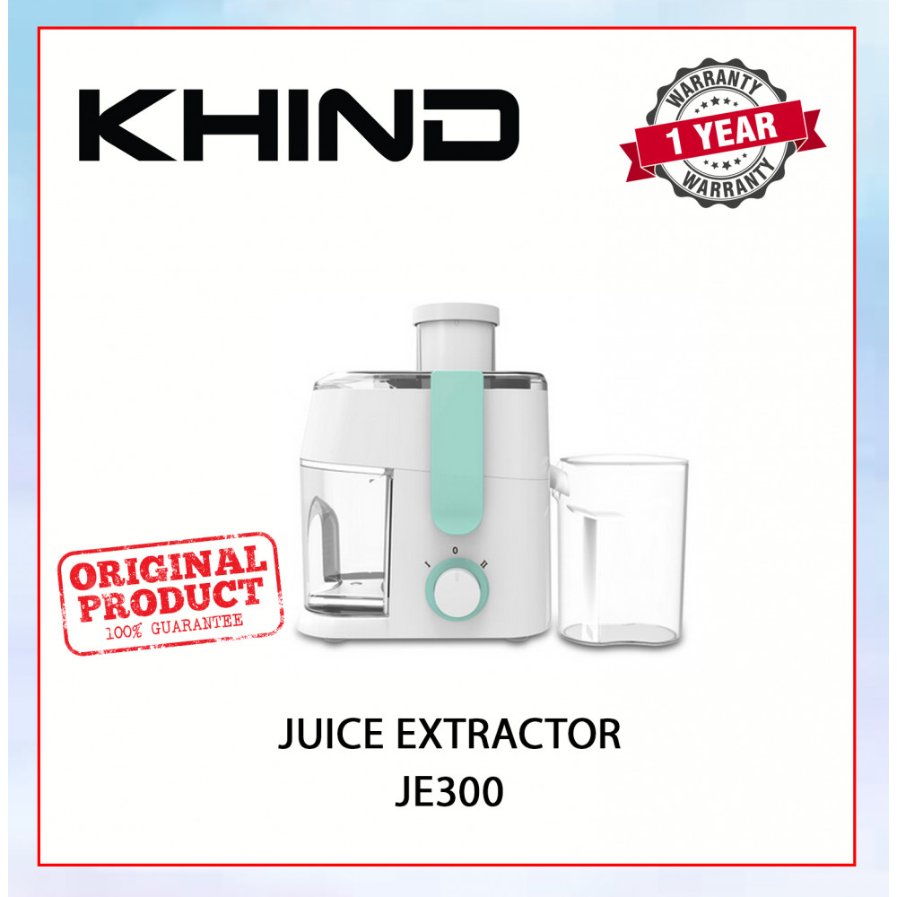 KHIND JUICE EXTRACTOR 300W (WHITE&MINT) JE300 #PENGISAR BUAH#JUICER BLENDER#榨汁机