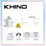 KHIND JUICE EXTRACTOR 300W (WHITE&MINT) JE300 #PENGISAR BUAH#JUICER BLENDER#榨汁机