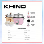 KHIND 9 SERIES ELECTRIC RICE COOKER (2.8L) CREAM MAGNOLIA/LIGHT PINK RC928T (RANDOM CHOOSE COLOR) #PEMASAK NASI#饭锅