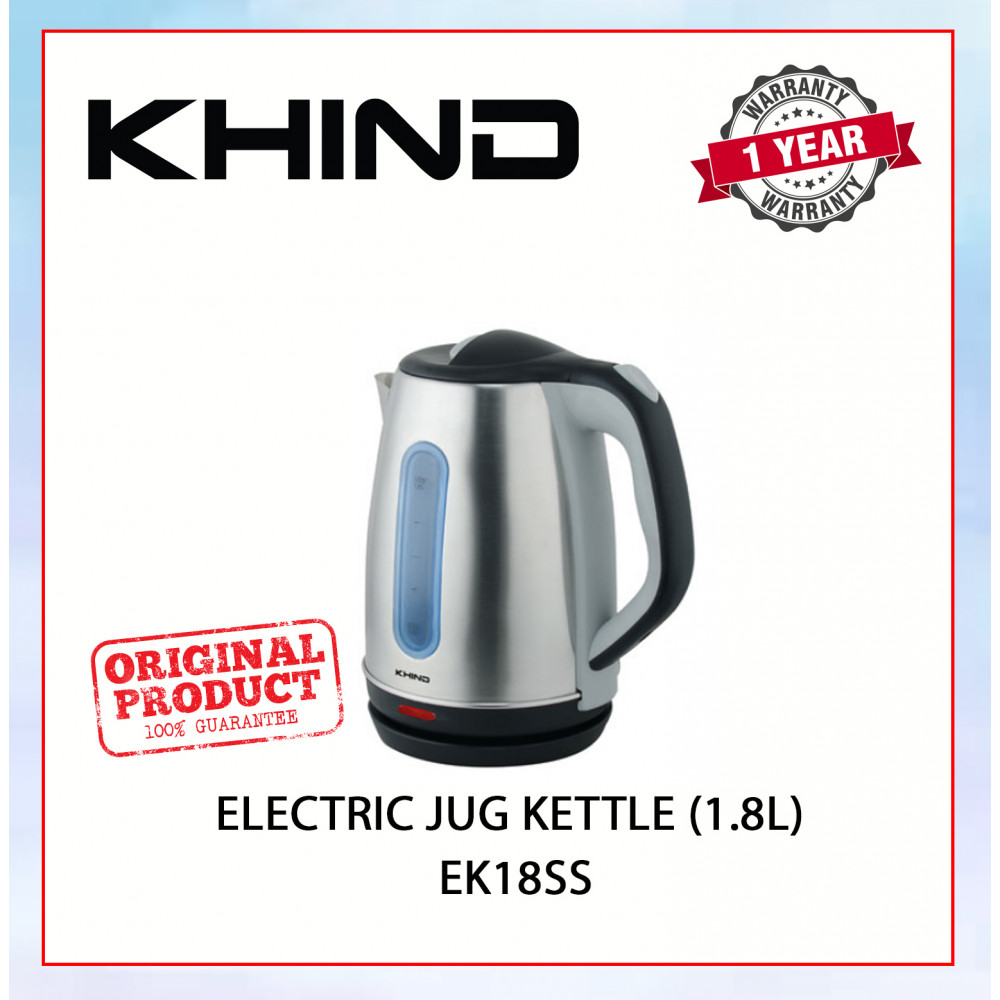 KHIND ELECTRIC JUG KETTLE (STAINLESS STEEL) 1.8L EK18SS #TERMOS ELEKTRIK#电热水器