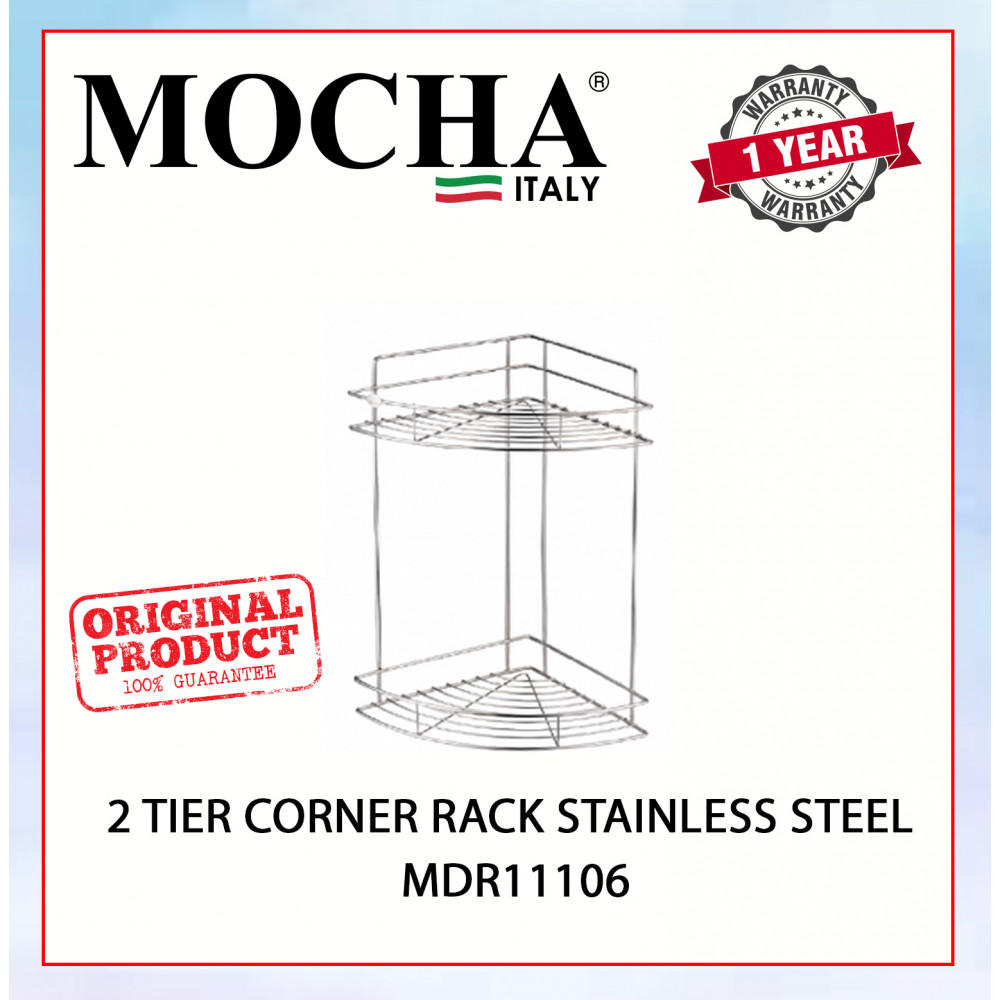 MOCHA 2 TIER CORNER RACK STAINLESS STEEL MDR11106 #BATHROOM RACK#KITCHEN RACK#厨房架