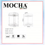 MOCHA 2 TIER CORNER RACK STAINLESS STEEL MDR11106 #BATHROOM RACK#KITCHEN RACK#厨房架