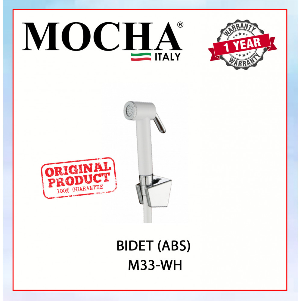MOCHA BIDET (ABS) M33-WH #KEPALA PAIP Air TANGAN TEKANAN KUAT#压手持水龙头 MOCHA BIDET (ABS) M33-WH #KEPALA PAIP Air TANGAN TEKANAN KUAT#压手持水龙头