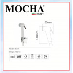 MOCHA BIDET (ABS) M33-WH #KEPALA PAIP Air TANGAN TEKANAN KUAT#压手持水龙头