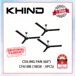 KHIND CEILING FAN (60") BLACK CF618B (1BOX-3PCS) #KIPAS SILING#风扇
