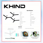 KHIND CEILING FAN (60") BLACK CF618B (1BOX-3PCS) #KIPAS SILING#风扇