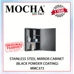 MOCHA STAINLESS STEEL MIRROR CABINET (BLACK POWDER COATING) MMC373 #ALMAR#镜柜
