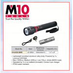 M10 TOOLS (BATTERY INCLUDED) ALUMINIUM RECHARGEABLE LED FLASHLIGHT 10W LE-285 #LAMPU SULUH#手电筒