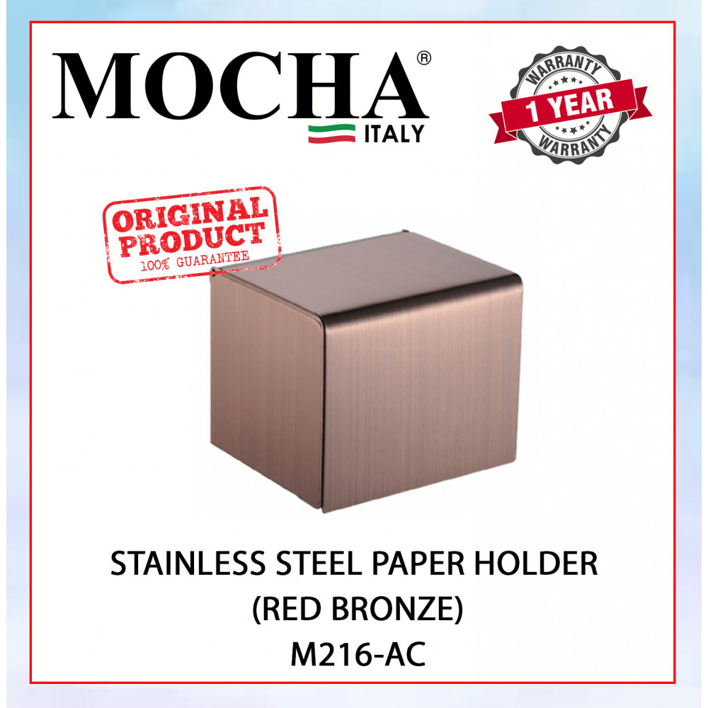 MOCHA STAINLESS STEEL PAPER HOLDER (RED BRONZE) M216-AC #PEMEGANG KERTAS TANDAS#卫生纸架 MOCHA STAINLESS STEEL PAPER HOLDER (RED BRONZE) M216-AC #PEMEGANG KERTAS TANDAS#卫生纸架