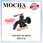 MOCHA TWO WAY TAP BRASS M2814-BL #PAIP AIR TANDAS BILIK MANDI#双用水龙头