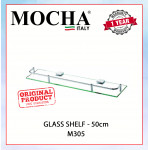 MOCHA GLASS SHELF - 50cm M305 #RAK KACA#浴室玻璃擱板