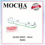 MOCHA GLASS SHELF - 50cm M303 #RAK KACA#浴室玻璃擱板