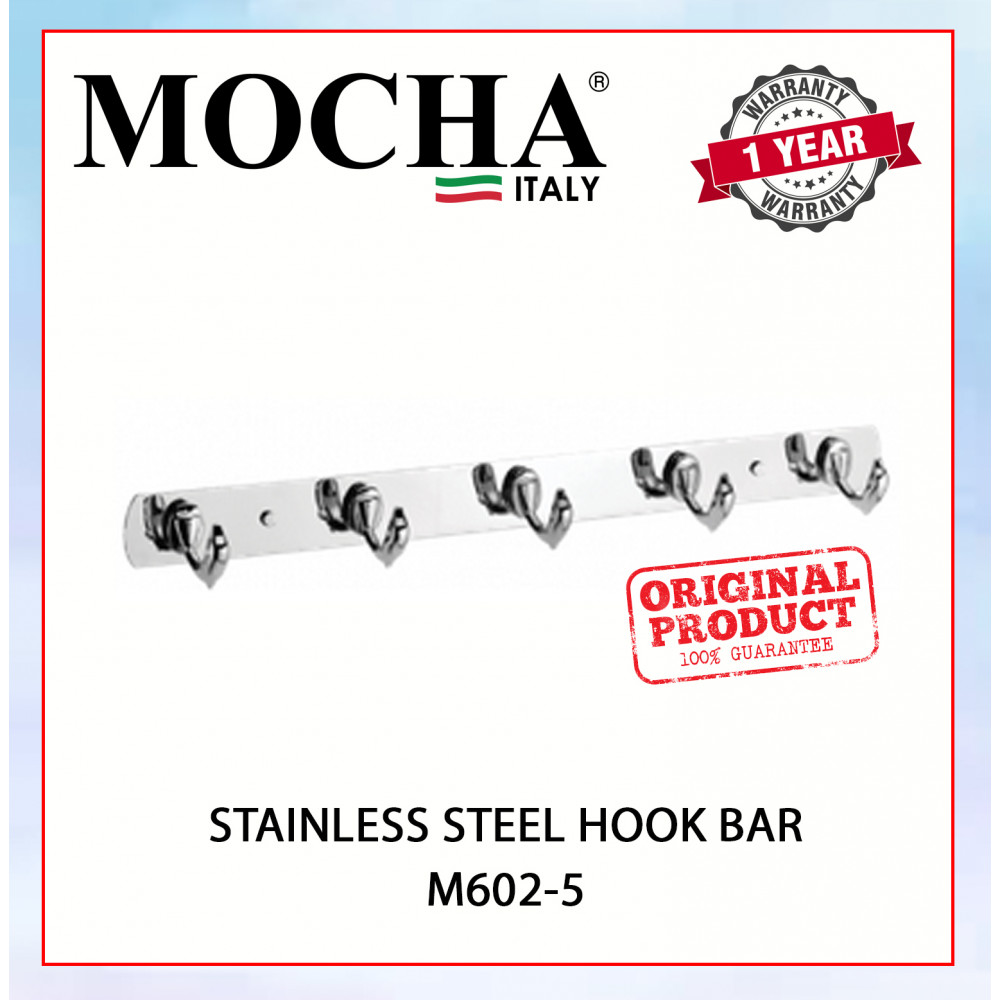 MOCHA STAINLESS STEEL HOOK BAR M602-5 #BATANG CANGKUK#勾杆 MOCHA STAINLESS STEEL HOOK BAR M602-5 #BATANG CANGKUK#勾杆