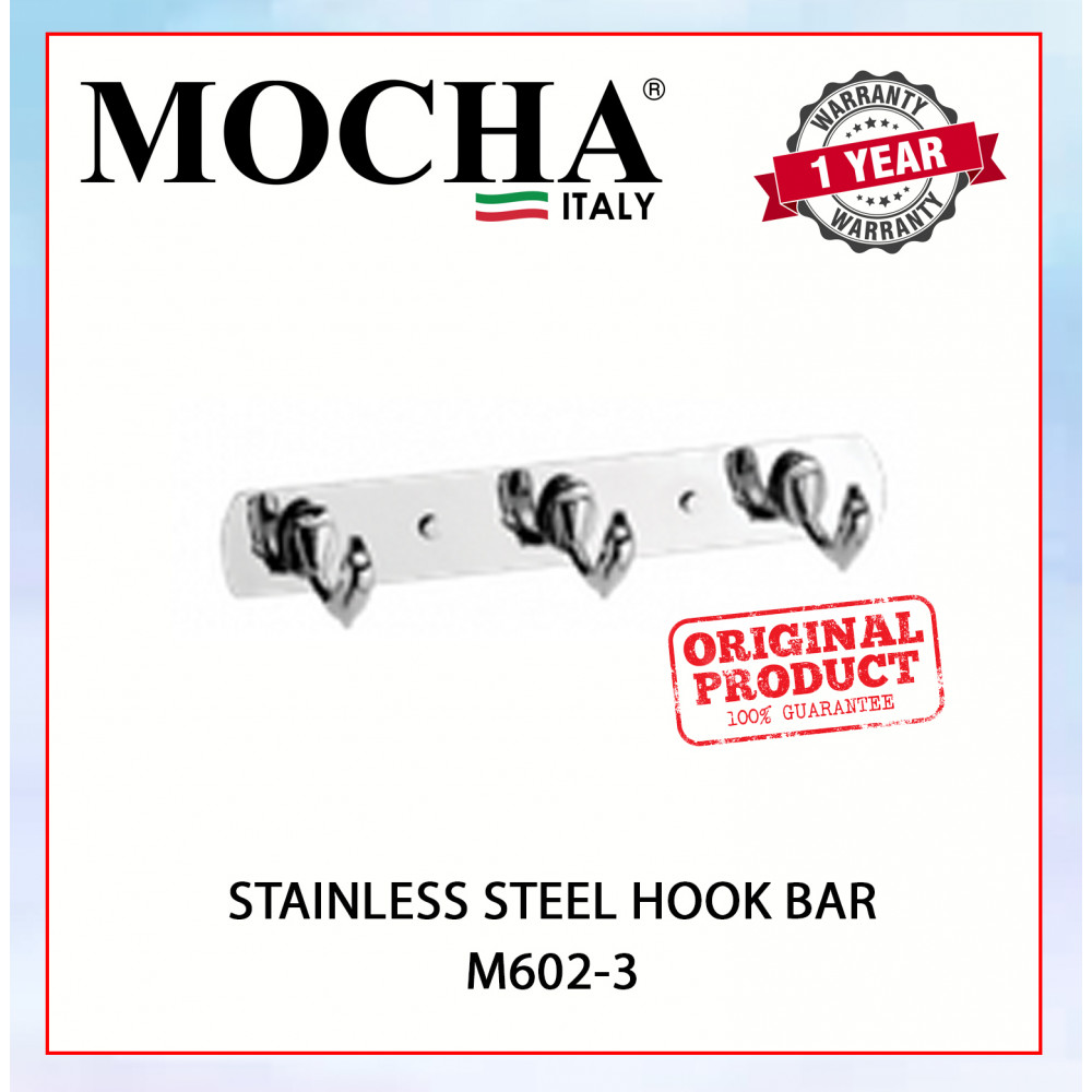 MOCHA STAINLESS STEEL HOOK BAR M602-3 #BATANG CANGKUK#勾杆 MOCHA STAINLESS STEEL HOOK BAR M602-3 #BATANG CANGKUK#勾杆