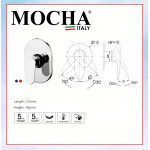 MOCHA CONCEALED SHOWER MIXER MCM7832 #PANCURAN MANDIAN PANAS DAN SEJUK#墙式单把拉沐浴混合阀暗装沐浴龙头