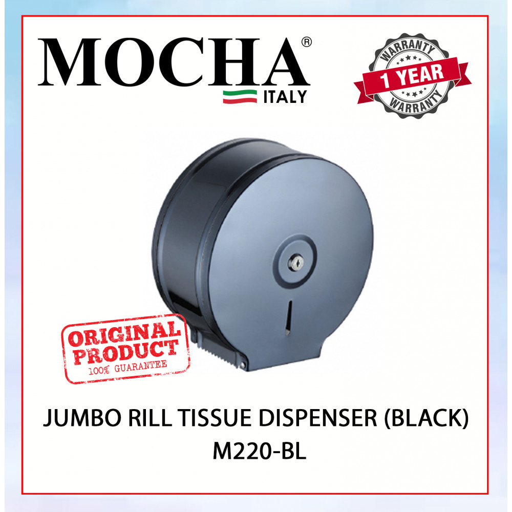 MOCHA JUMBO ROLL TISSUE DISPENSER (BLACK) M220-BL #DISPENSER TISU GULUNG JUMBO#大卷装卫生纸外箱