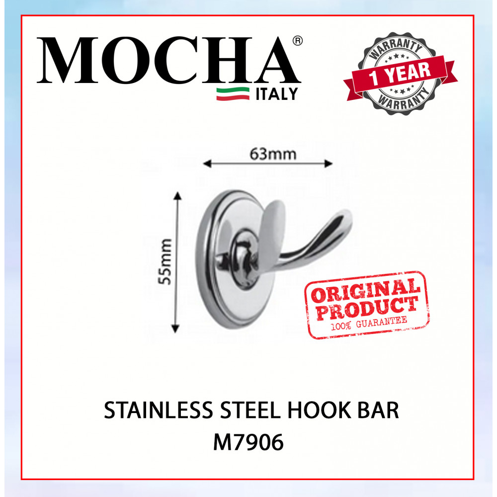 MOCHA STAINLESS STEEL HOOK BAR M7906 #BATANG CANGKUK#勾杆 MOCHA STAINLESS STEEL HOOK BAR M7906 #BATANG CANGKUK#勾杆