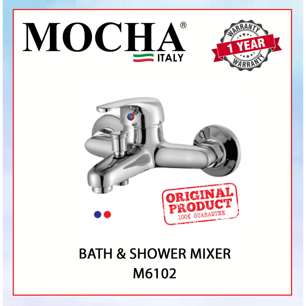 MOCHA BATH & SHOWER MIXER M6102 #PAIP BESEN SESUAI UNTUK KAUNTER PANAS DAN SEJUK#水龙头