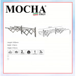 MOCHA STAINLESS STEEL & RETRACTABLE  CLOTHES HANGER MCH80028 #RAK PENGERINGAN PAKAIAN YANG DIPASANG DI DINDING#不锈钢伸缩衣架