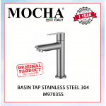 MOCHA BASIN TAP STAINLESS STEEL 304 M9703SS #KETUK BSEN#水龙头