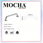 MOCHA WALL-MOUNTED GRAB BAR (460mm) M502 #PEMAGANG TANDAS#防滑防摔全銅浴缸把手