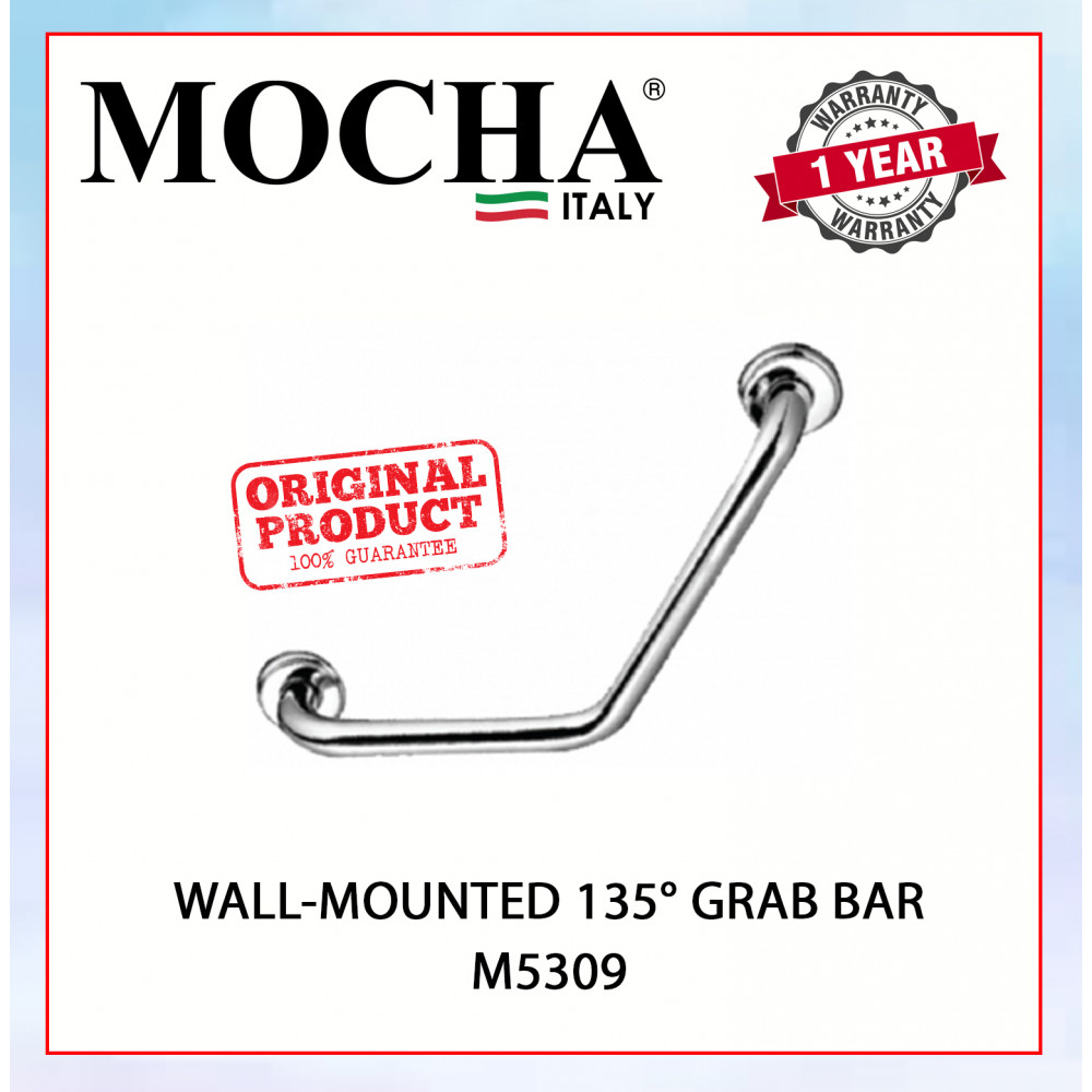 MOCHA WALL-MOUNTED 135° GRAB BAR M5309 #PEMAGANG TANDAS#防滑防摔全銅浴缸把手 MOCHA WALL-MOUNTED 135° GRAB BAR M5309 #PEMAGANG TANDAS#防滑防摔全銅浴缸把手