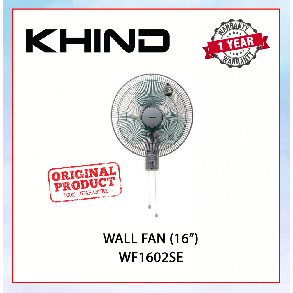 KHIND WALL FAN (16") WINTER GREY WF1602SE #KIPAS DINDING#壁挂式风扇