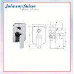 JOHNSON SUISSE SINGLE LEVER CONCEALED BATH-SHOWER MIXER - WBFA300908CP #PANCURAN MANDIAN PANAS DAN SEJUK#墙式单把拉沐浴混合阀暗装沐浴龙