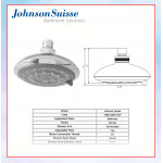 JOHNSON SUISSE WAVE ROUND SHOWER HEAD  WITH THREE FUNCTIONS - WBFA300573CP #KEPALA PANCURAN#花洒