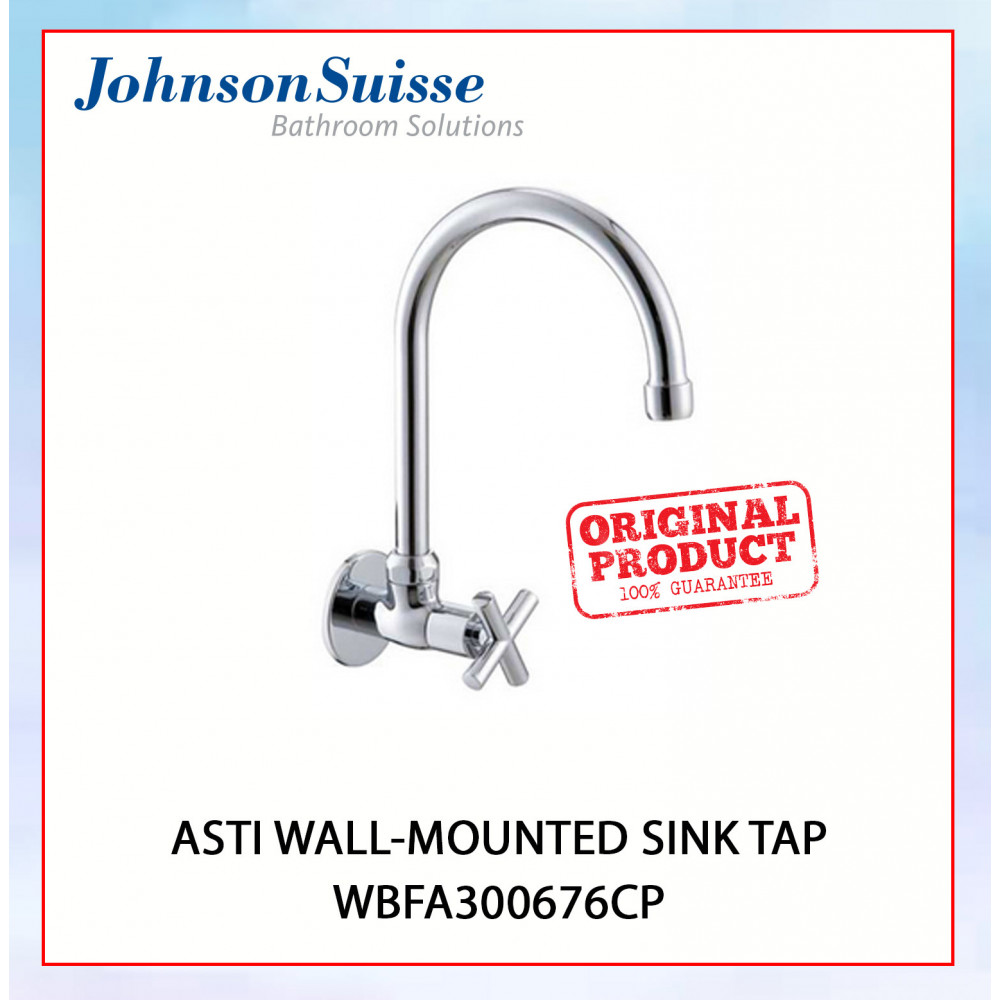 JOHNSON SUISSE ASTI WALL-MOUNTED SINK TAP - WBFA300676CP  #KERAN DAPUR#厨房水龙头