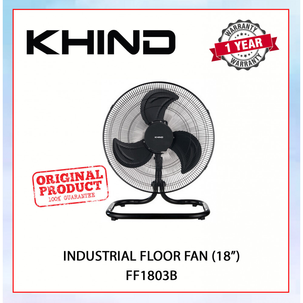 KHIND INDUSTRIAL FLOOR FAN (18") BLACK FF1803B #KIPAS LANTAI INDUSTRI#工业落地扇