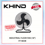 KHIND INDUSTRIAL FLOOR FAN (18") BLACK FF1803B #KIPAS LANTAI INDUSTRI#工业落地扇