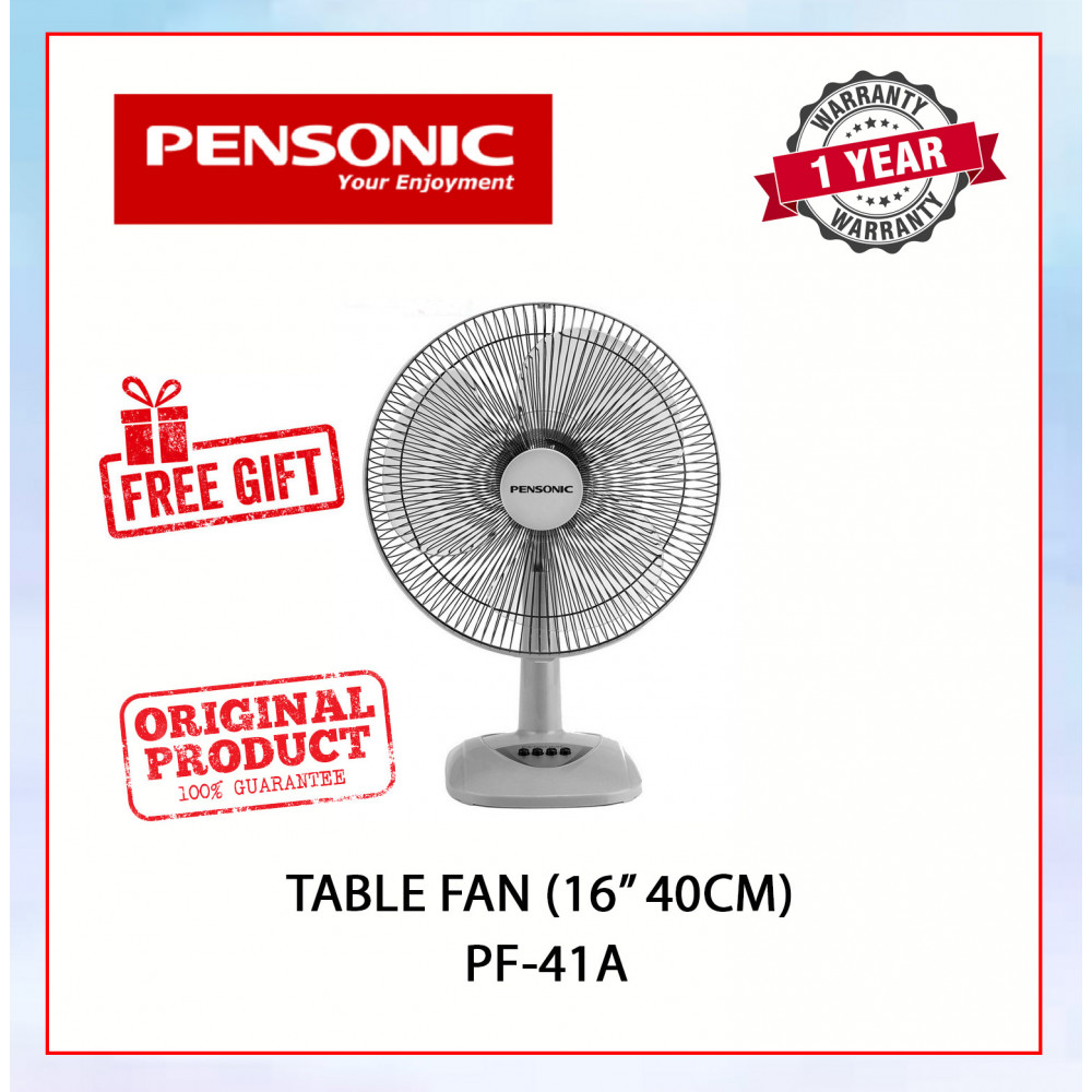 PENSONIC TABLE FAN (16"/40cm) GREY PF-41A#KIPAS ANGIN#KIPAS MEJA#风扇