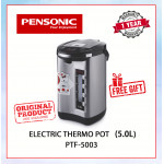 PENSONIC ELECTRIC THERMO POT (BLACK SILVER) 5.0L PTF-5003 #TERMOS ELEKTRIK#热水器