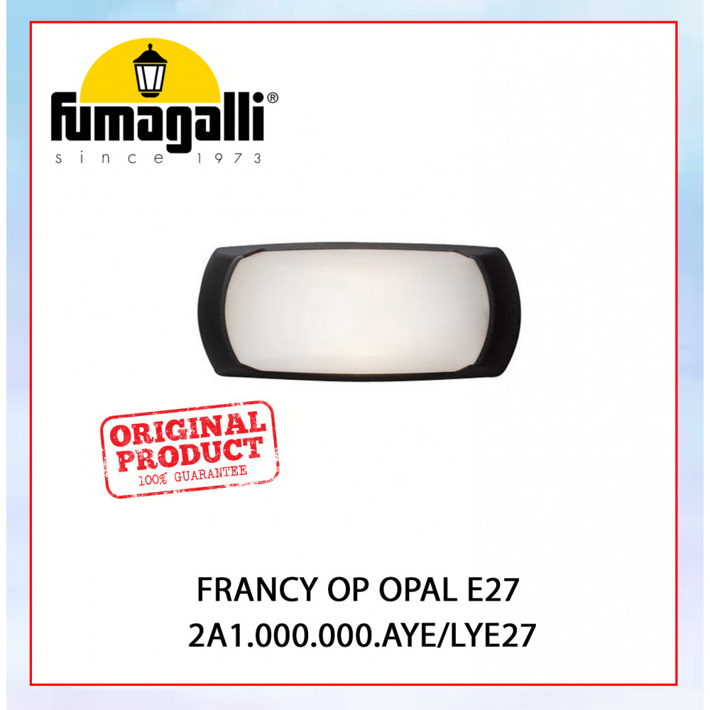 Fumagalli Francy OP Black/Grey Opal E27#Wall Light#Wall Lamp#Lampu Dinding