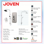 JOVEN INSTANT WATER HEATER WITH  DC PUMP WITH RAIN SHOWER SB11iP - RS #PANCURAN HUJAN#花洒