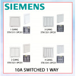 SIEMENS 10AX 1/2/3/4 Gang 1 Way Switch White 5TA131/2/3/41-3PC01#DELTA Relfa#Sirim Switch Socket#3 Flat Pin Plug#插座