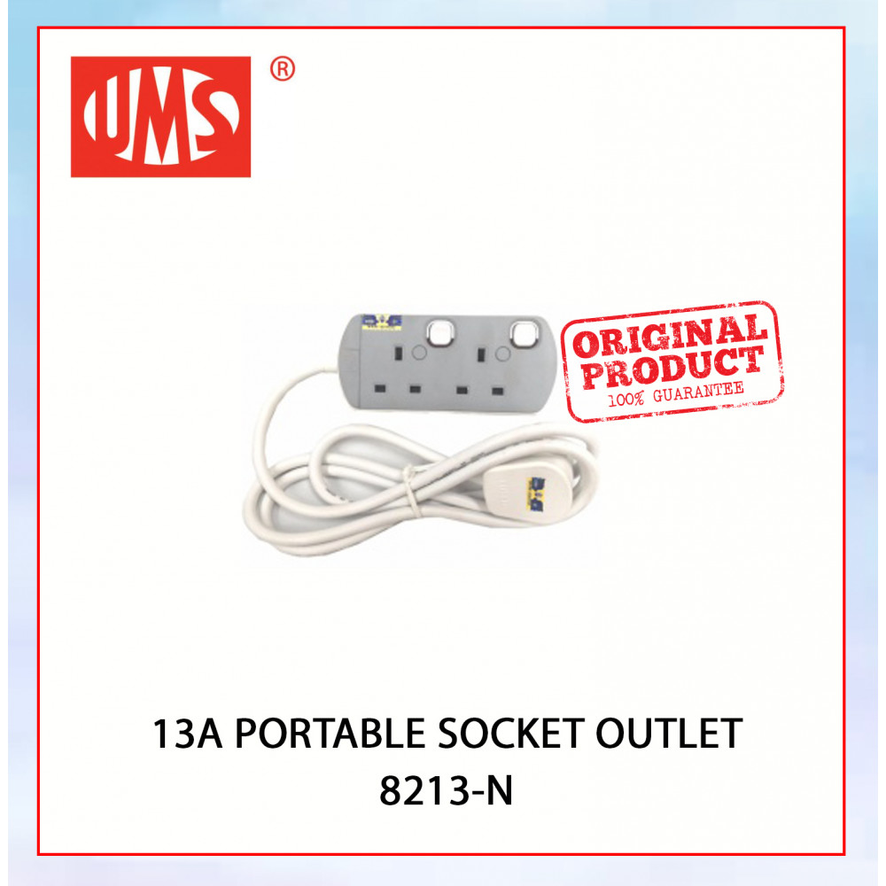 UMS 13AMP PORTABLE SWITCHED SOCKET OUTLET 2Y 8213-N # MULTI PLUGS#电源扩展器多插头座
