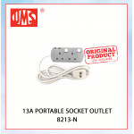 UMS 13AMP PORTABLE SWITCHED SOCKET OUTLET 2Y 8213-N # MULTI PLUGS#电源扩展器多插头座
