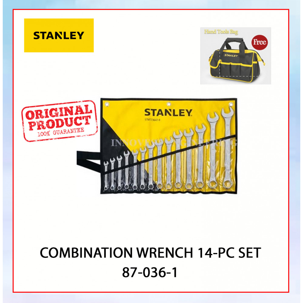 STANLEY COMBINATION WRENCH Set 8mm-24mm (14pcs) 1-87-036 #组合扳手
