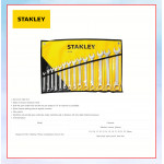 STANLEY COMBINATION WRENCH Set 8mm-24mm (14pcs) 1-87-036 #组合扳手