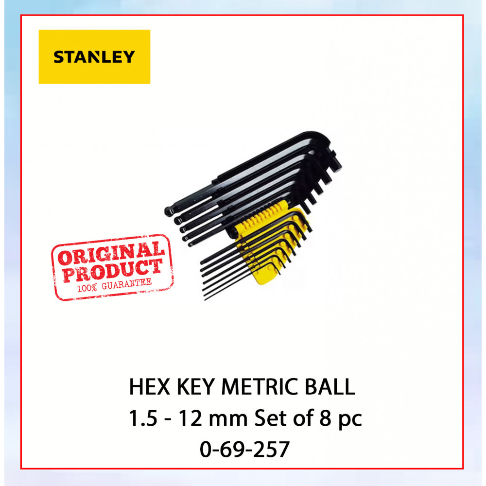 Stanley Hex Key-L/Arm IMP Set (12pcs) 69-257