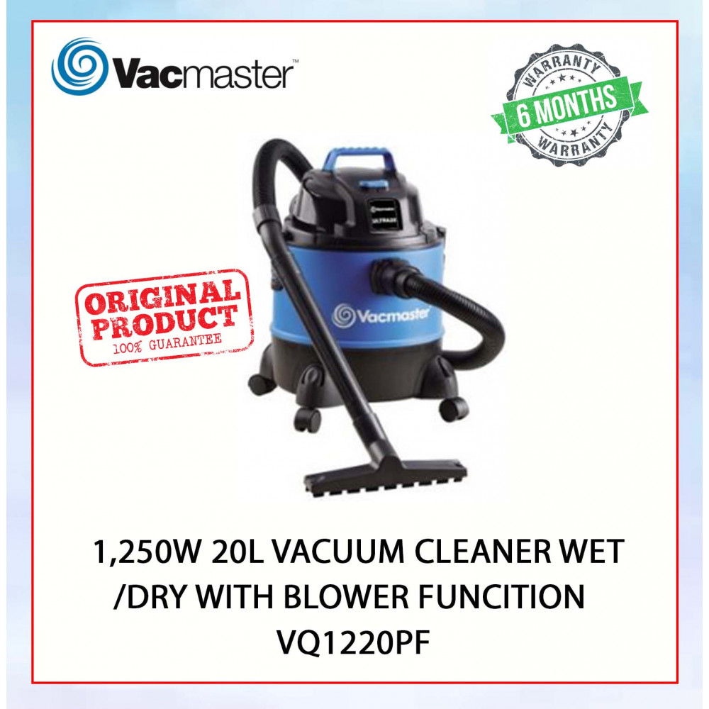 VACMASTER 1,250W 20L VACUUM CLEANER WET /DRY WITH BLOWER FUNCITION VQ1220PF #KERING DENGAN FUNGSI#湿式/干式吸尘器，带鼓风机功能
