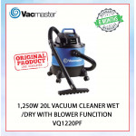 VACMASTER 1,250W 20L VACUUM CLEANER WET /DRY WITH BLOWER FUNCITION VQ1220PF #KERING DENGAN FUNGSI#湿式/干式吸尘器，带鼓风机功能