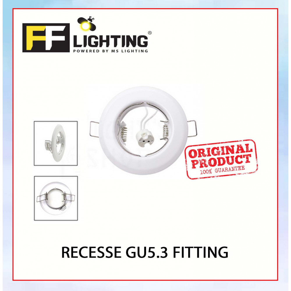 FFL Recesse GU5.3 Fitting White#FF Lighting#GU5.3 Holder#GU5.3 Casing Frame#Downlight Housing#Spotlight/Eyeball Fitting FFL Recesse GU5.3 Fitting White#FF Lighting#GU5.3 Holder#GU5.3 Casing Frame#Downlight Housing#Spotlight/Eyeball Fitting