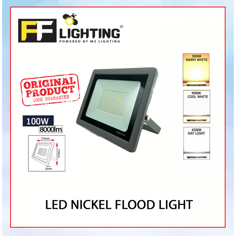 FFL Led Nickel Flood Light 100w Day Light/Cool White/Warm White#FF Lighting#Outdoor Lighting#Flood Spotlight#Lampu FFL Led Nickel Flood Light 100w Day Light/Cool White/Warm White#FF Lighting#Outdoor Lighting#Flood Spotlight#Lampu