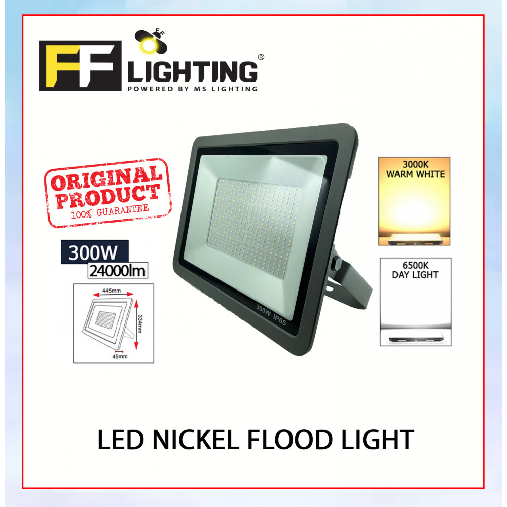 FFL Led Nickel Flood Light 300w Day Light/Warm White#FF Lighting#Outdoor Lighting#Flood Spotlight#Led Flood Light#Lampu