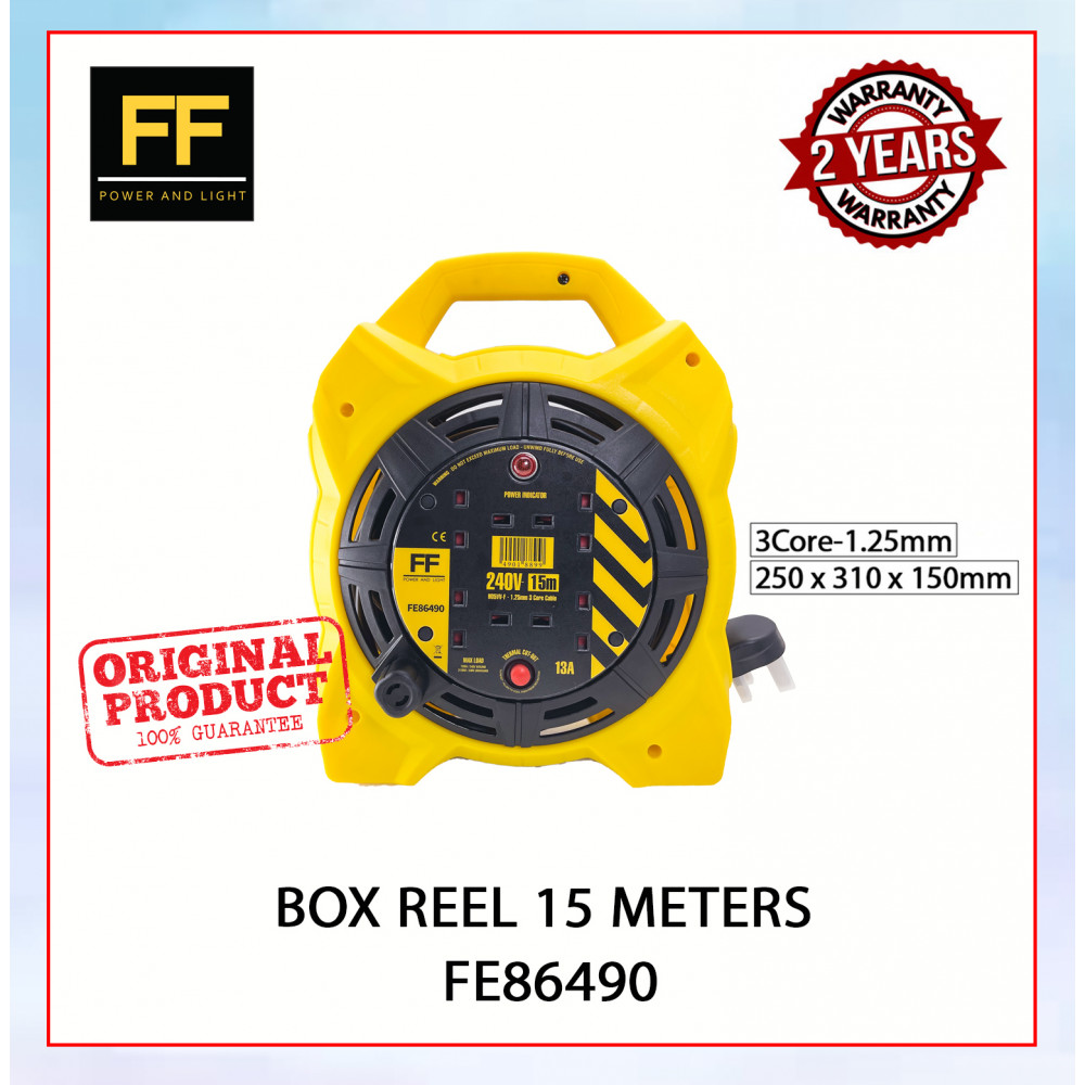 FF Power And Light Box Reel 15 Meters FE86490#Wire Cable Reel#Industrial Cable Reel#Extension Wire Cable#电缆卷